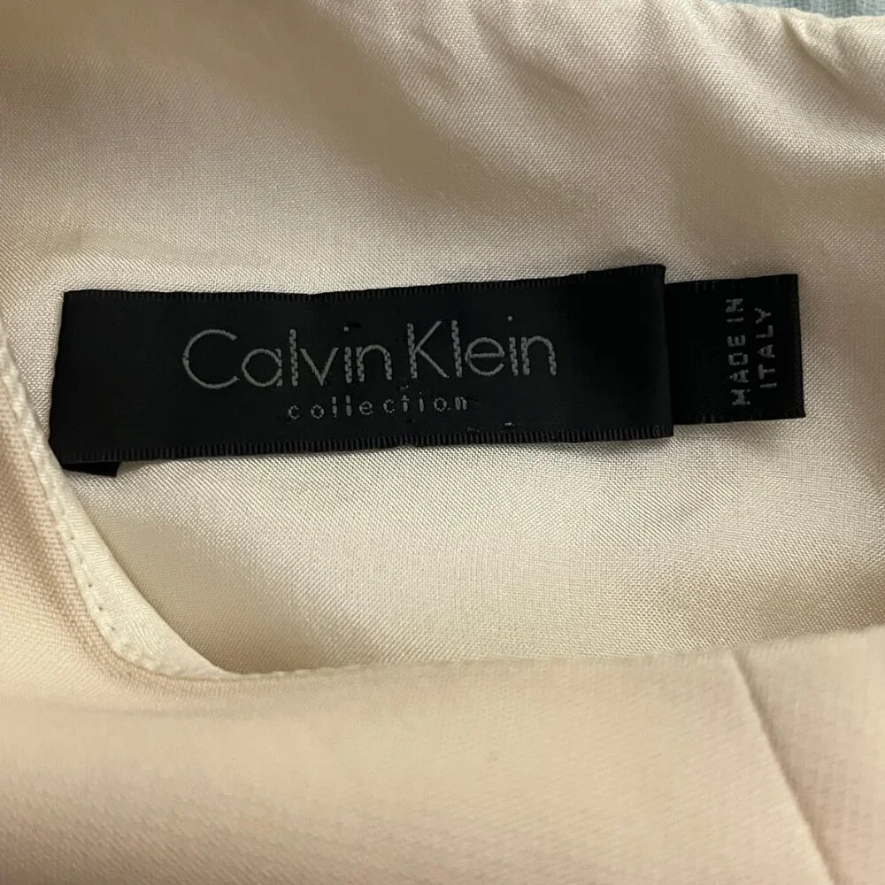 CALVIN KLEIN COLLECTION $1875  CONSTRUCTION TAILORED BLOUSE 4/6 - Picture 6 of 7